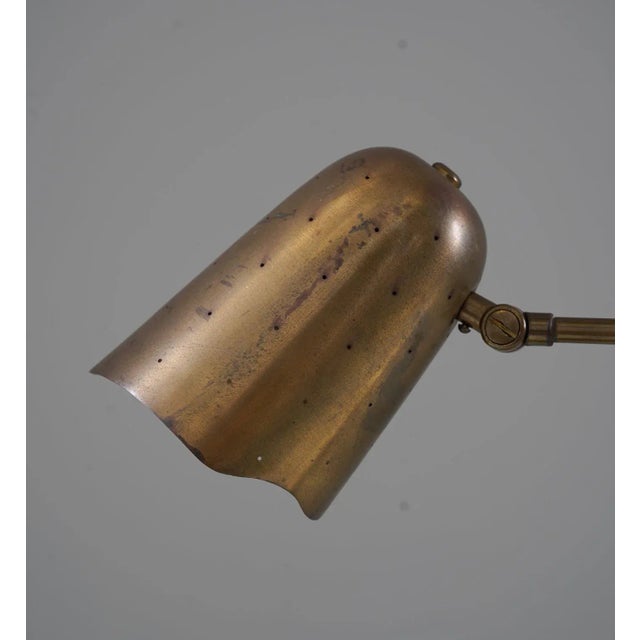 Mid-Century Modern Mid-Century Swedish Perforated Brass Table Lamp, 1940s For Sale - Image 3 of 9