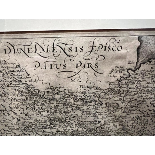 Wood 1607 Britannia, William Camden Antique Map - First Published Map of the North Riding, England - Printed 1607 For Sale - Image 7 of 11