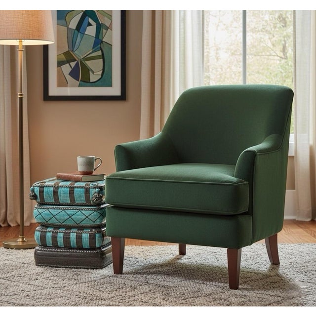 2020s Hand-Painted Italian Ceramic Cushion Stool For Sale - Image 5 of 8