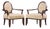 Barbara Barry for Baker Furniture Mahogany Oval X Back Lounge Chairs - Pair For Sale