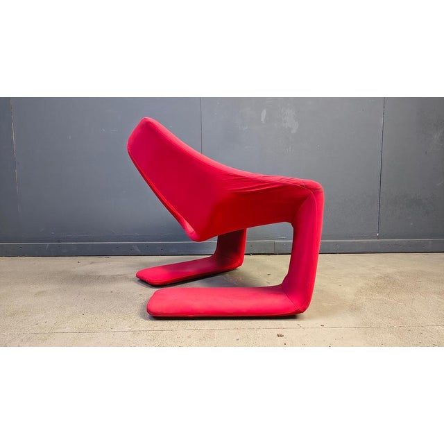 Textile Zen Lounge Chair in by Kwok Hoi Chan for Steiner Paris, 1980s For Sale - Image 7 of 13