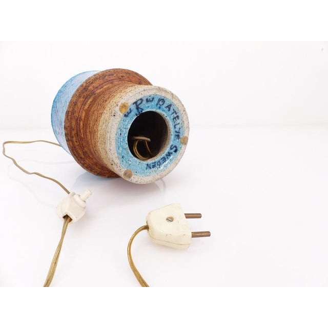 Ceramic Swedish Ceramic Desk or Bedside Lamp by Inger Persson for Rörstrand, 1960 For Sale - Image 7 of 8
