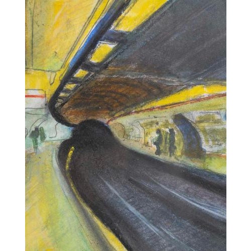 Y. Jastoy, Feb. 99, Subway Platform, Drawing on Paper For Sale - Image 4 of 8