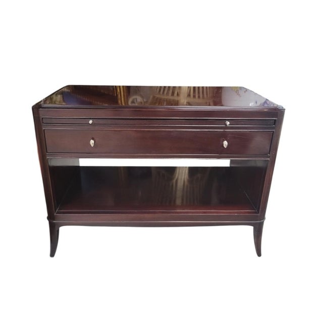 Wood Vintage Mahogany Barbara Barry for Baker Oversized One Drawer Commode Night Stand For Sale - Image 7 of 15