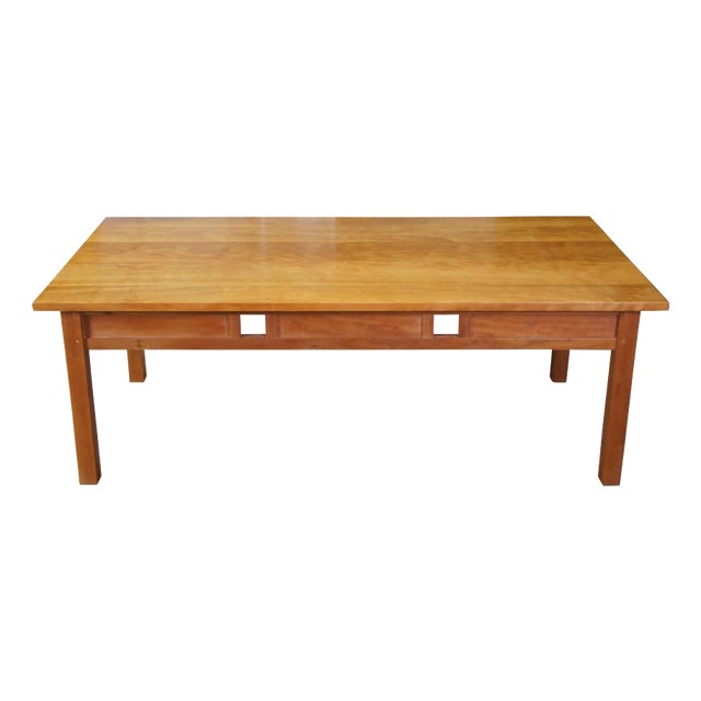 Thomas Moser Windward Cherry Scandinavian Modern Rectangular Coffee Cocktail Table For Sale
