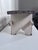 Dove Gray Vintage Scandinavian Folk Art Painted Solid Wood Low Stool, Dove Gray & Off White For Sale - Image 8 of 12