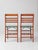 Green Vintage 1950s Wooden Folding Chairs With Green Upholstered Seats Pair For Sale - Image 8 of 13
