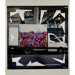 K-Narf, K-Narf Color Photo Graffiti, Adhesive Tape Altered Street Art Photograph Collage For Sale
