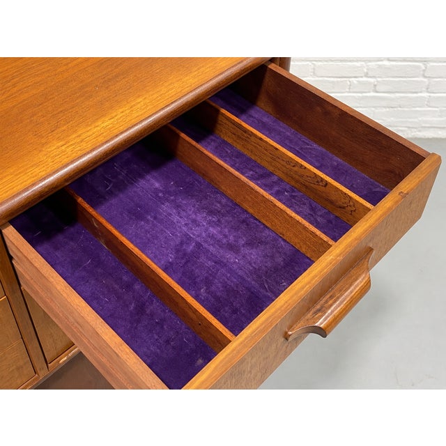 Mid Century Modern Teak Credenza by G-Plan, Made in England, C. 1960’s | Long Sideboard Buffet For Sale - Image 11 of 17