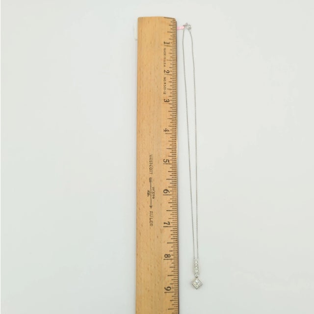 White Diamond Pendant Necklace in 18k Gold For Sale - Image 9 of 9