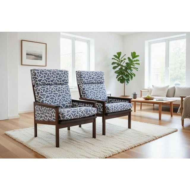 Walnut Armchairs, Denmark, 1960s, Set of 2 For Sale - Image 11 of 12