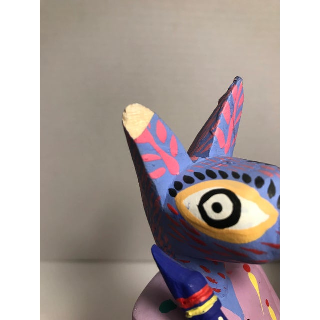 RARE Set of 2 Vintage Pepe Santiago Oxacan hand painted wooden figurines aprox. dimensions: 11" Condition: have few chips...