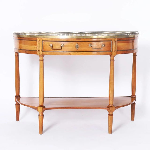 French Fruitwood Demi-Lune Server For Sale - Image 10 of 10