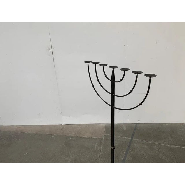 Brutalist Wrought Iron Candleholder For Sale - Image 9 of 18