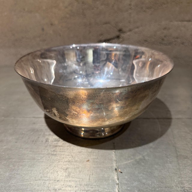 Bullocks Silverplated Bowl, Mid-Century Modern, 10-Inch Diameter, Usa For Sale - Image 9 of 10