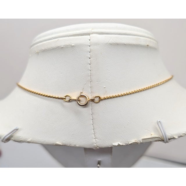 Metal Vintage 1960s Signed Napier Goldtone Faceted Glass Pendant Necklace For Sale - Image 7 of 8