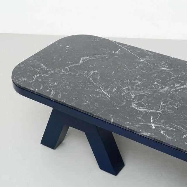 Jaime Hayon Black and Blue Marble Multileg Low Table attributed to Bd Barcelona For Sale - Image 11 of 13
