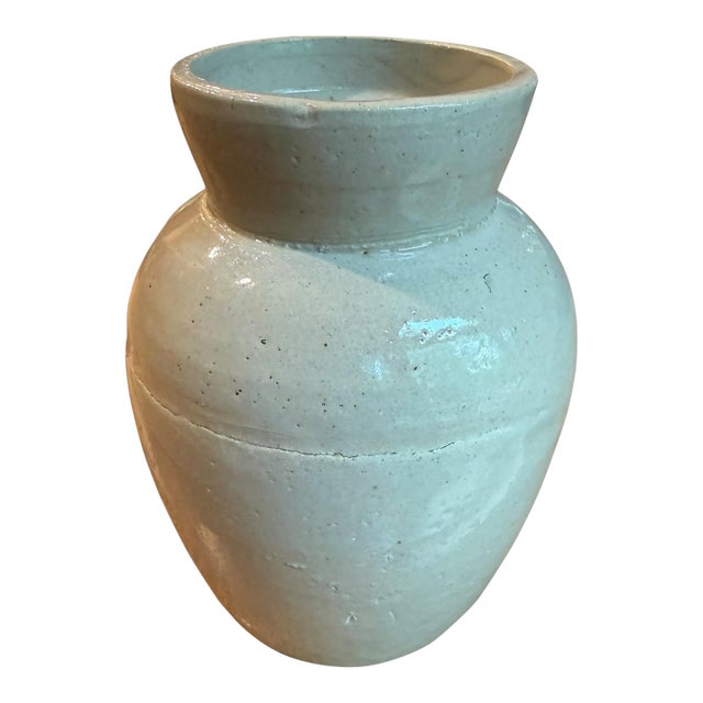 Antique Weyman & Bro. Salt-Glazed Stoneware Snuff Jar – 6" For Sale