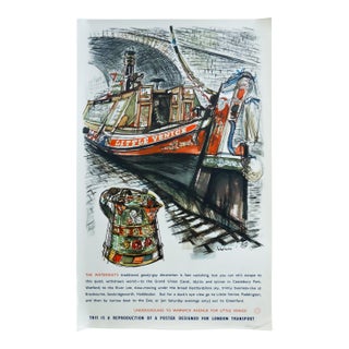 1965 British Poster - London Transport: Waterways - John Finnie For Sale
