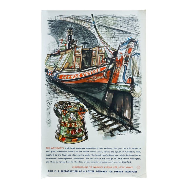 1965 British Poster - London Transport: Waterways - John Finnie For Sale