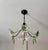 Vintage Murano Style Chandelier – Rare Pink & Green Art Glass For Sale - Image 13 of 13
