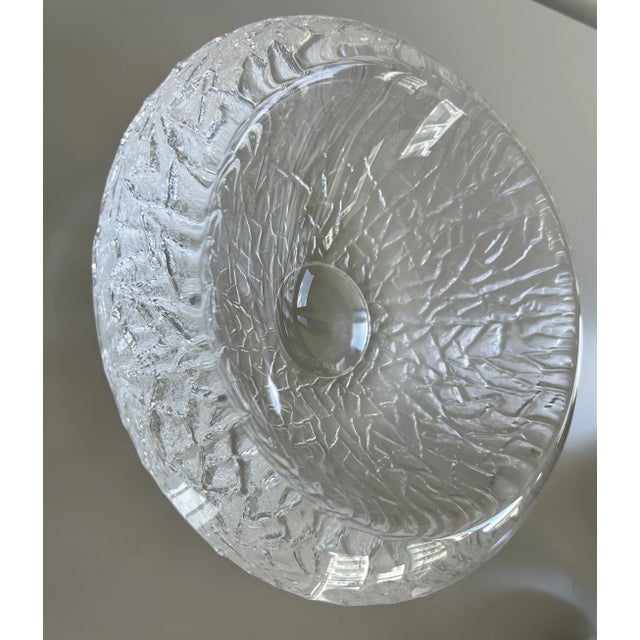 Mid-Century Modern 1990s Orrefors Crystal Bowl, Rock Pattern For Sale - Image 3 of 12