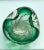 Mid-Century Modern Mid-Century Modern Handblown Green and Gold & Silver Foil Sommerso Swirl Catchall For Sale - Image 3 of 10