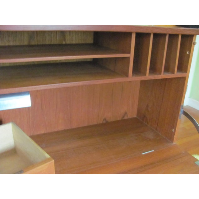Brown Hans Wegner Teak Drop Front Desk for Ry Mobler 1960 For Sale - Image 8 of 11