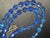 1950s MCM Jewelry in Swarovski Styled Leaded Crystal Cornflower Blue Necklace With Aurora Borealis Peacock Iridescence Sterling Silver Clasp For Sale - Image 5 of 9
