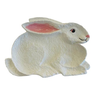 Vintage 1976 Easter Bunny Ceramic Serving Platter For Sale