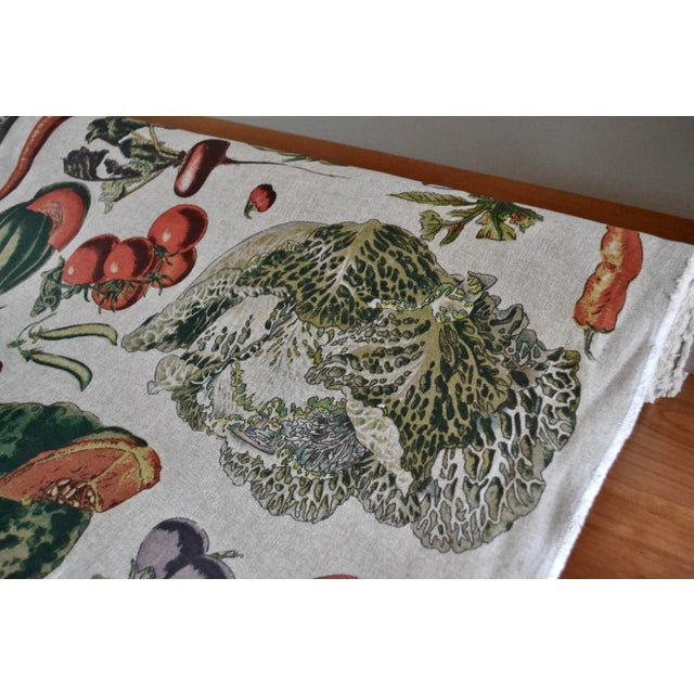 Modernist Linen Fabric With Fruit Pattern by Kelly O'Neal- 14 Yards Available For Sale In Boston - Image 6 of 7