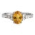 Citrine Cubic Zirconia Engagement Ring 925 Silver, November Birthstone Ring,, Size 7 For Sale