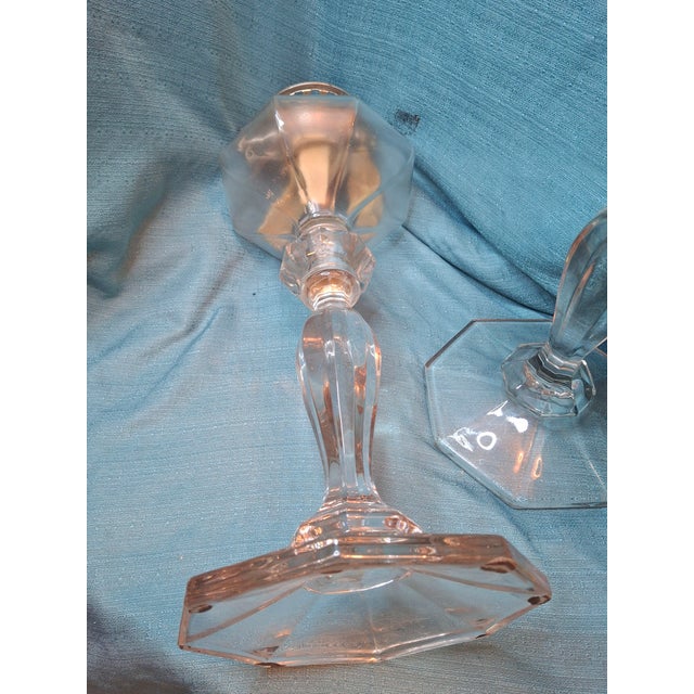 Antique Complete Fostoria No. 17 Glass Kerosene Banquet Lamps Duplex Burner - a Pair For Sale - Image 11 of 18