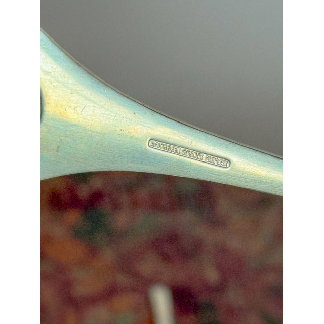 Anton Michelsen Gilded Sterling Silver and Enamel Christmas Fork and Spoon Set, Denmark, 1965 For Sale - Image 9 of 10