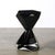 2020s Modernist Handblown Murano Jet Black Faceted Hourglass End Table For Sale - Image 5 of 7