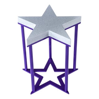 Galactica Star Decorative Stool in Powder-Coated Aluminum by Altreforme For Sale