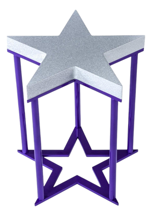 Galactica Star Decorative Stool in Powder-Coated Aluminum by Altreforme