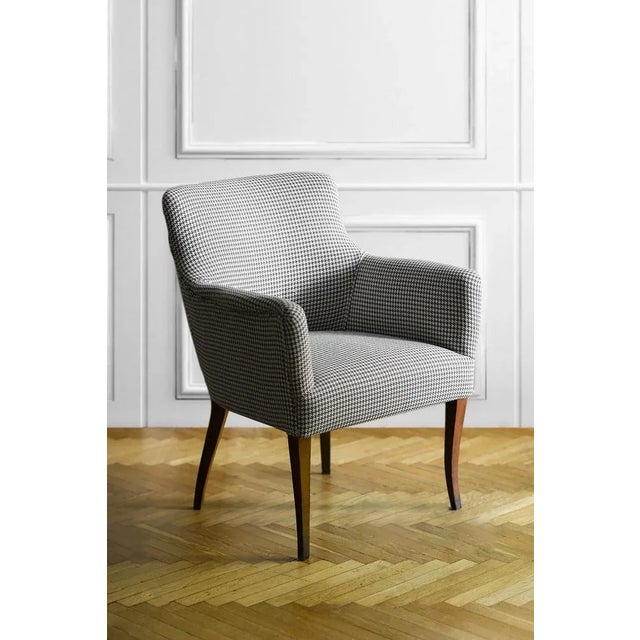 Set of Mid-Century Armchairs with Fabric, 1950s For Sale - Image 6 of 6