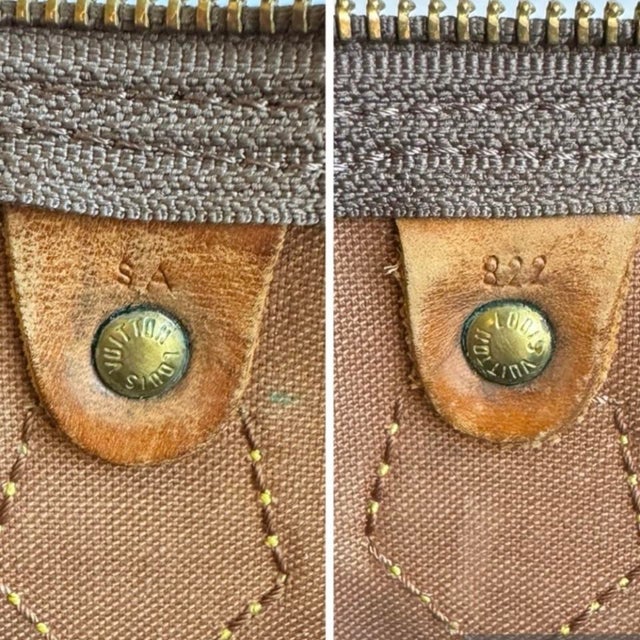 Louis Vuitton Speedy 35 Bag LV Monogram Canvas Top Handle Vintage 80s Dr Bag Satchel For Sale - Image 11 of 12