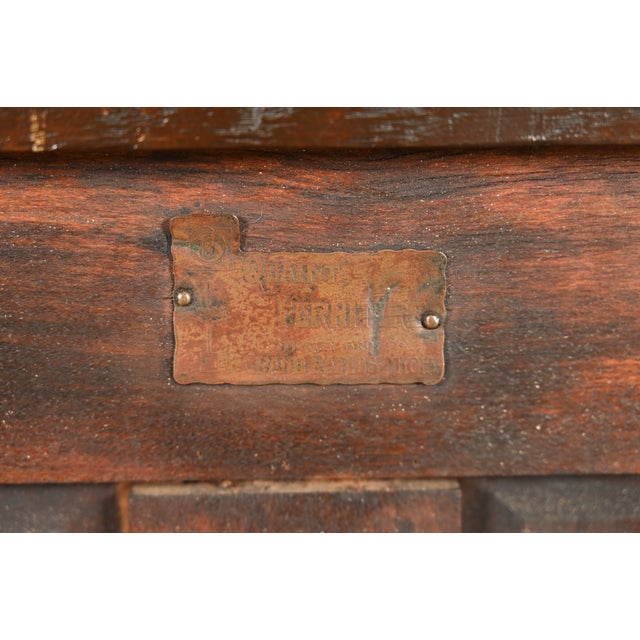 Stickley Brothers Antique Mission Oak Arts & Crafts Dresser With Mirror, Circa 1910 For Sale - Image 16 of 17