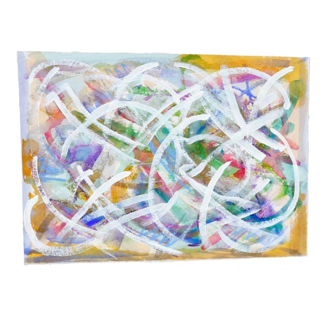 "Celebration" Contemporary Abstract Expressionist Mixed-Media Painting by Martha Holden For Sale