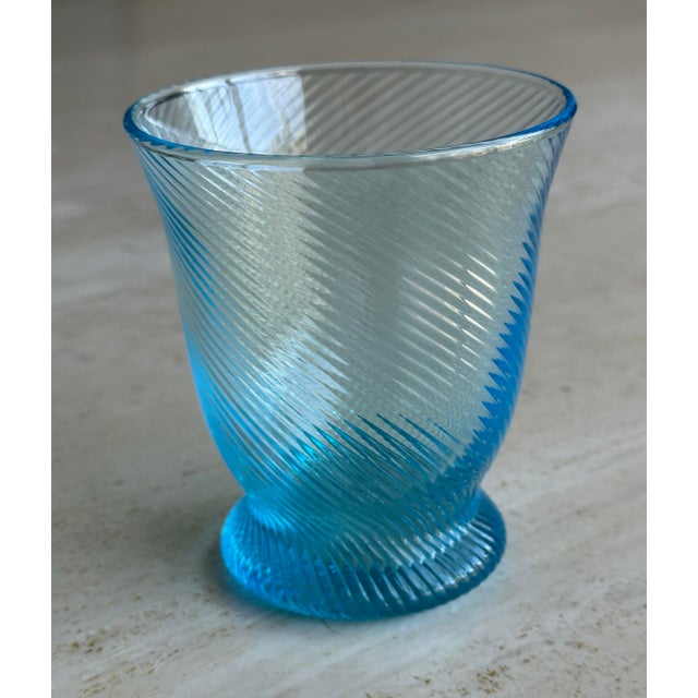 New with sticker hand-blown tumbler by Blue Pheasant. "A twisted design gives the Pierre's soft bell shape a textural...
