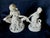 Pair Antique Art Deco Porcelain Flower Frogs, Garden Figurines, Flower Arraigning For Sale - Image 6 of 7
