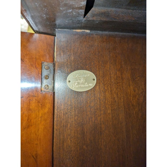 Brown Late 20th Century Vintage Baker China and Display Cabinet For Sale - Image 8 of 12