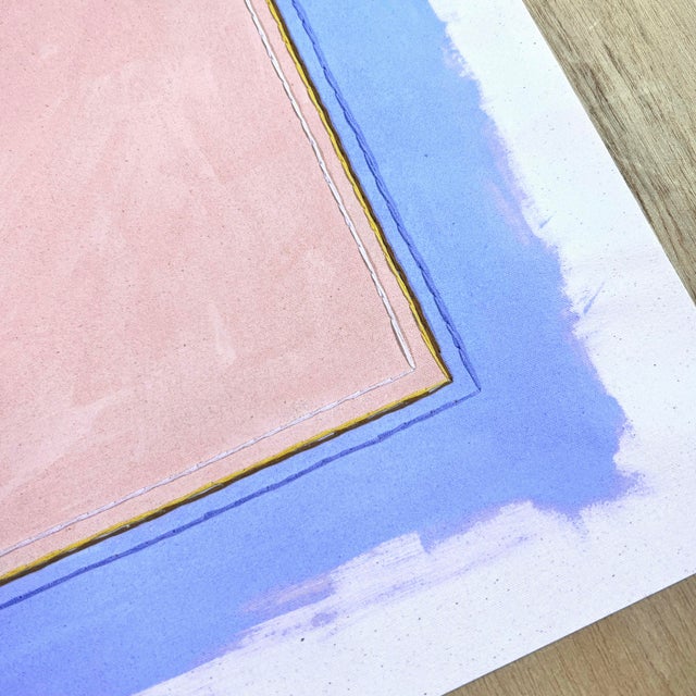 Mid-Century Modern Contemporary Bright Color Field Art Prints, 24 X 30 Unframed Prints, Set of 4 For Sale - Image 3 of 5