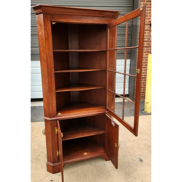 Henkel Harris Henkel Harris Wild Cherry Corner Cabinet For Sale - Image 4 of 7