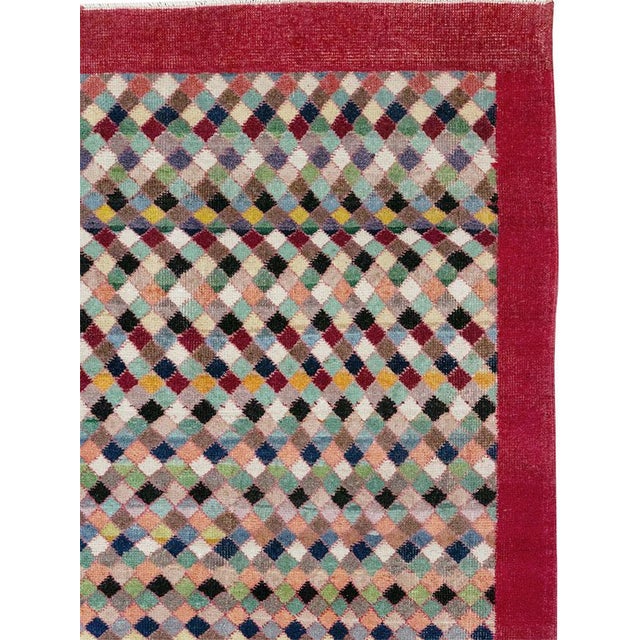 Art Deco Galerie Shabab Collection Mid-20th Century Turkish Anatolian Room Size Carpet For Sale - Image 3 of 10