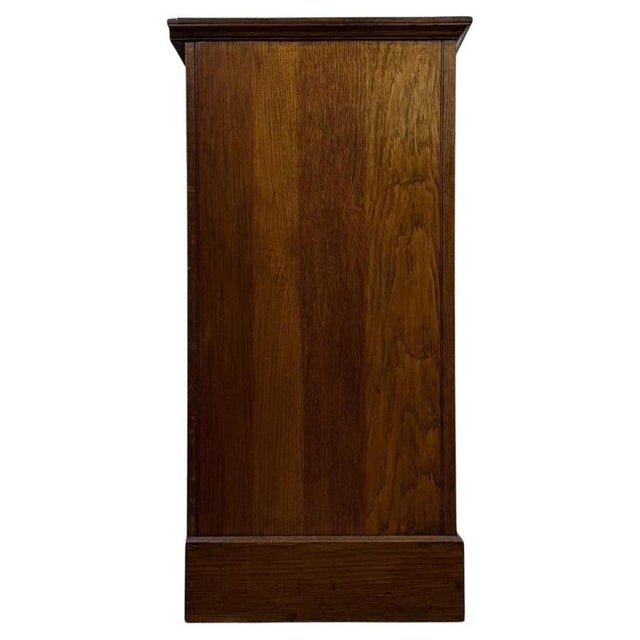 Early 20th Century Antique English Edwardian Oak Chest of Drawers For Sale - Image 6 of 12