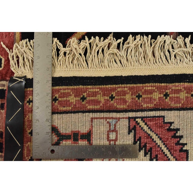 Heriz Rug 5’11” X 8’9” Black Wool Vintage Traditional Hand-Knotted Carpet For Sale - Image 15 of 15