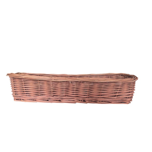 Vintage French Country Wicker Baguette Bread Basket For Sale - Image 12 of 14